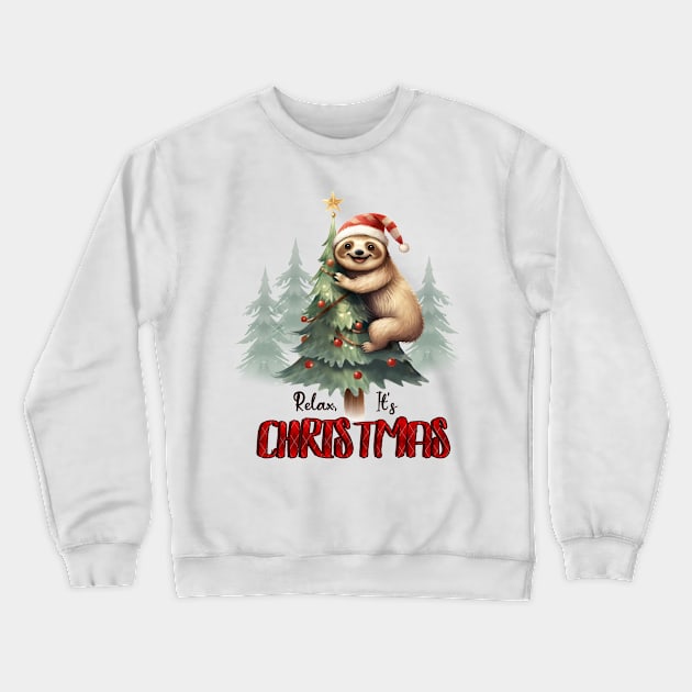 Merry Slothmas Crewneck Sweatshirt by MZeeDesigns